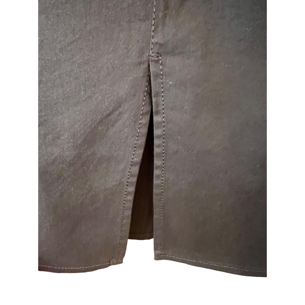 Fendi Pencil Skirt Dark Chocolate Brown Knee Length Front Slit Pencil IT42 US6 - Picture 3 of 8